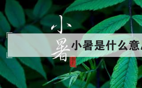 小暑是什么意思