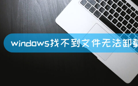 windows找不到文件无法卸载