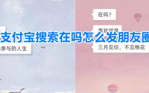 支付宝搜索在吗怎么发朋友圈