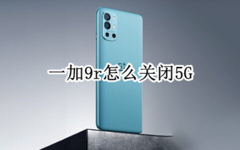 一加9r怎样取消5G