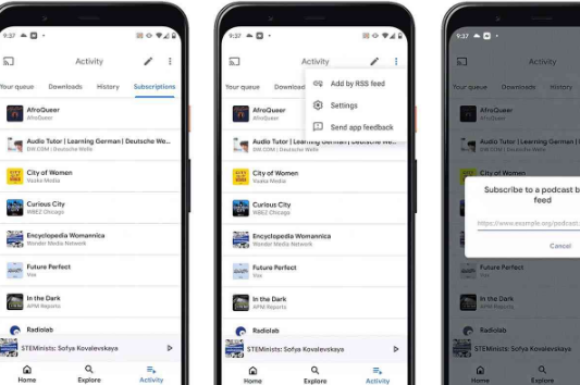 谷歌Podcasts现在允许您使用RSS feed订阅节目
