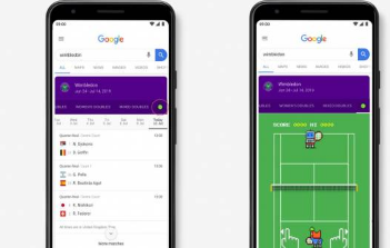 谷歌让您在搜索中玩8位温网网球