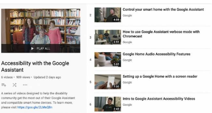 谷歌使用谷歌Assistant创建YouTube播放列表以实现可访问性