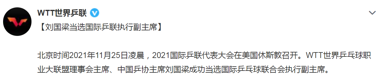 图片[1]-刘国梁当选国际乒联执行副主席(中国乒协主席刘国梁当选国际乒联执行副主席)-欣欣百科网