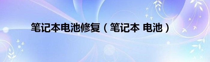 笔记本电池修复（笔记本 电池）