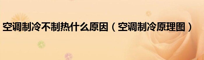 空调制冷不制热什么原因（空调制冷原理图）