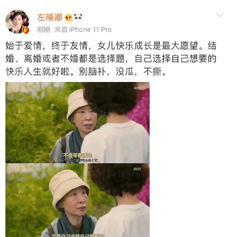 厌倦了无性婚姻？左小青宣布与丈夫正式离婚：始于爱情终于友情