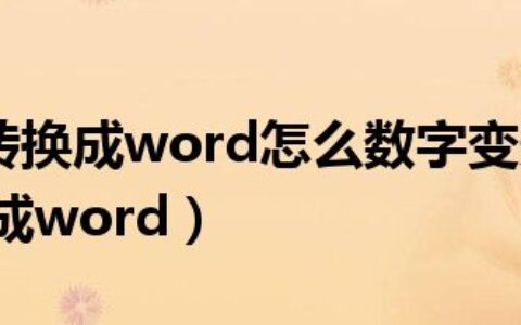 pdf文件转换成word怎么数字变形了（pdf文件转换成word）