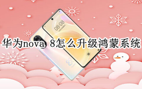 华为nova8鸿蒙系统在哪升级