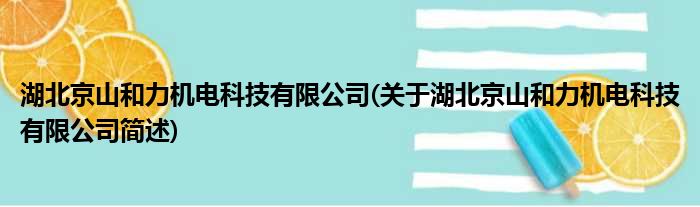 湖北京山和力机电科技有限公司(关于湖北京山和力机电科技有限公司简述)