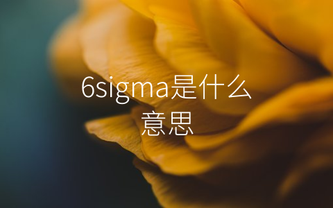 6sigma是什么意思