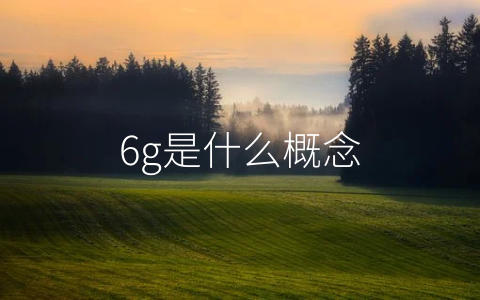 6g是什么概念