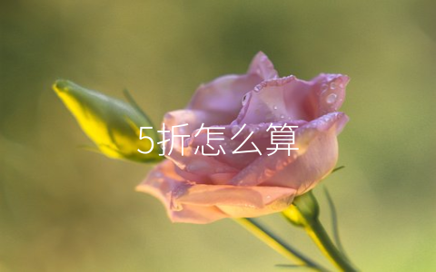 5折怎么算