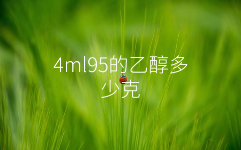 4ml95的乙醇多少克