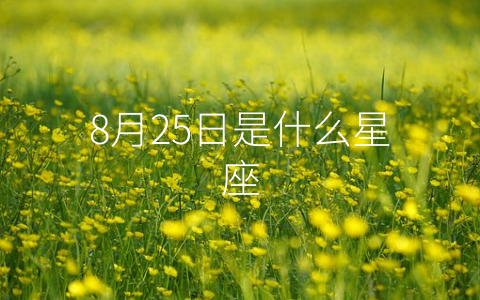 8月25日是什么星座