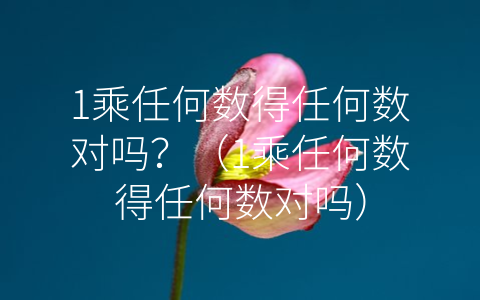 1乘任何数得任何数对吗？（1乘任何数得任何数对吗）