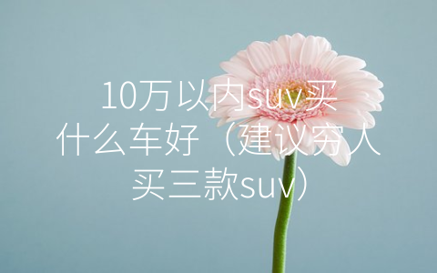 10万以内suv买什么车好（建议穷人买三款suv）