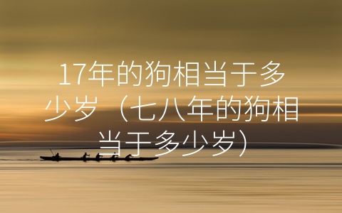 17年的狗相当于多少岁（七八年的狗相当于多少岁）