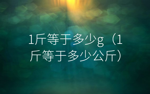 1斤等于多少g（1斤等于多少公斤）