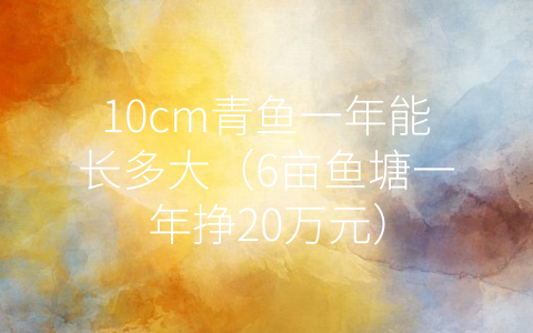 10cm青鱼一年能长多大（6亩鱼塘一年挣20万元）