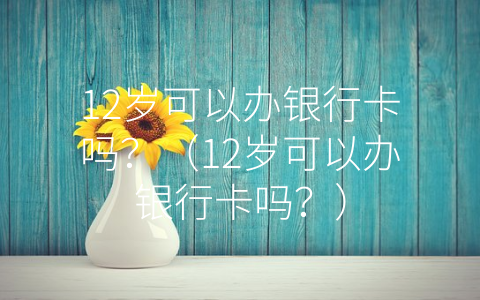 12岁可以办银行卡吗？（12岁可以办银行卡吗？）