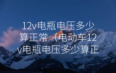 12v电瓶电压多少算正常（电动车12v电瓶电压多少算正常）