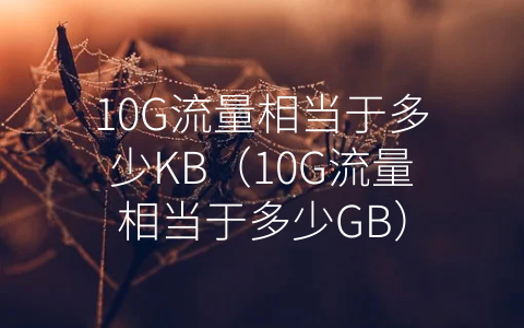 10G流量相当于多少KB（10G流量相当于多少GB）