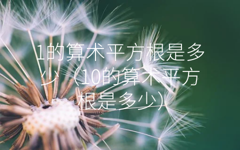 1的算术平方根是多少（10的算术平方根是多少）