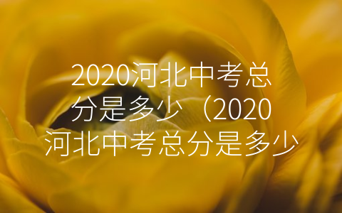 2020河北中考总分是多少（2020河北中考总分是多少分+各科多少分）