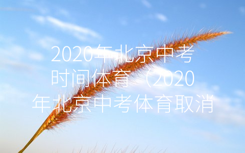 2020年北京中考时间体育（2020年北京中考体育取消）