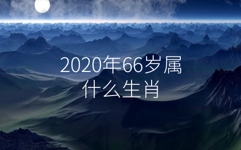 2020年66岁属什么生肖