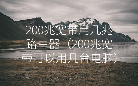 200兆宽带用几兆路由器（200兆宽带可以用几台电脑）