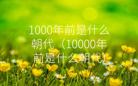 1000年前是什么朝代（10000年前是什么朝代）