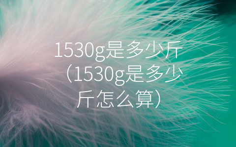 1530g是多少斤（1530g是多少斤怎么算）