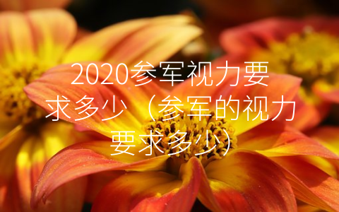 2020参军视力要求多少（参军的视力要求多少）