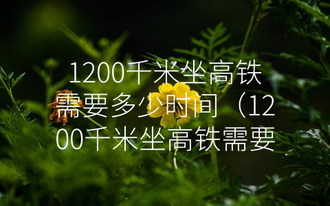 1200千米坐高铁需要多少时间（1200千米坐高铁需要多久）