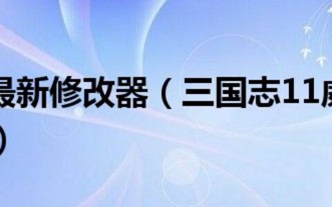 三国志11最新修改器（三国志11威力加强版sire修改器）