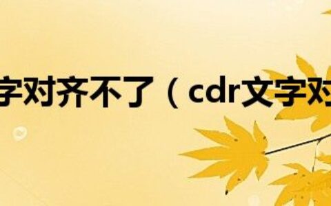 cdr文字对齐不了（cdr文字对齐）