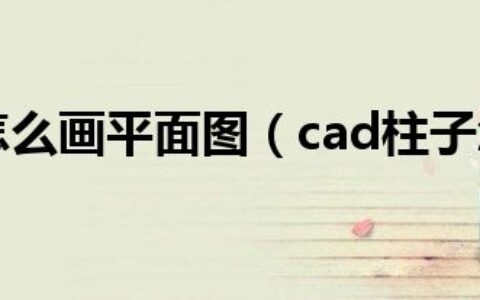 cad柱子怎么画平面图（cad柱子怎么画）