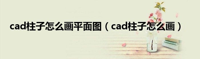 cad柱子怎么画平面图（cad柱子怎么画）